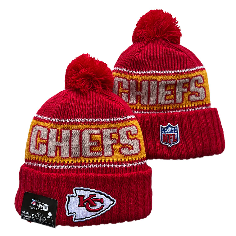 Fanatics Red Kansas City Chiefs Cuffed Knit Hat with Pom