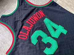 Houston Rockets  #34 Olajuwon Black MN