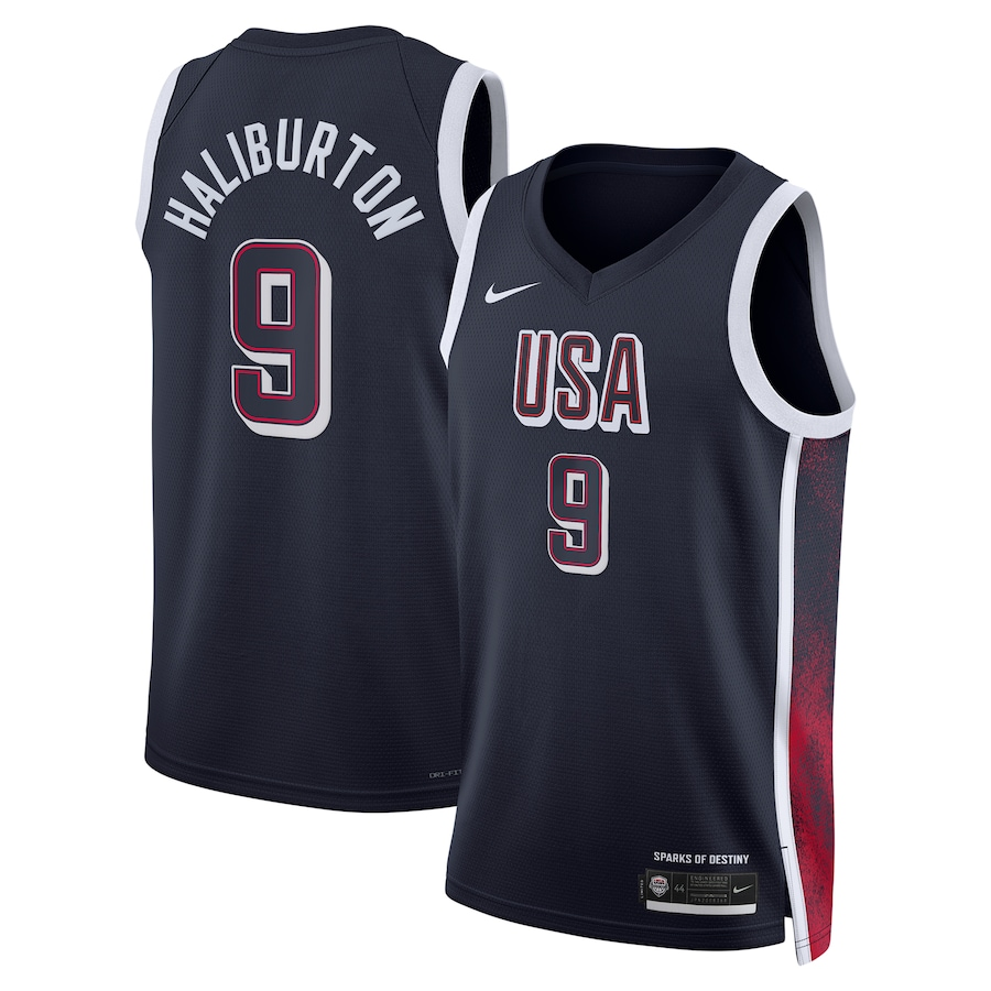 2024 Paris Olympic Games USA Dream Team #9  Tyrese Haliburton Hot Pressed Jersey