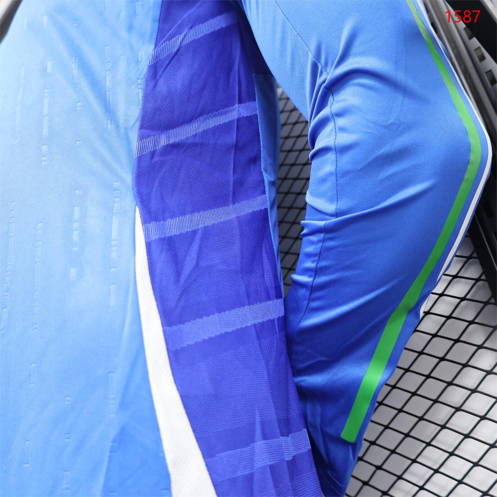 2024/25 Italy Home Player Version Long Sleeve Jersey 1:1 Thailand Quality