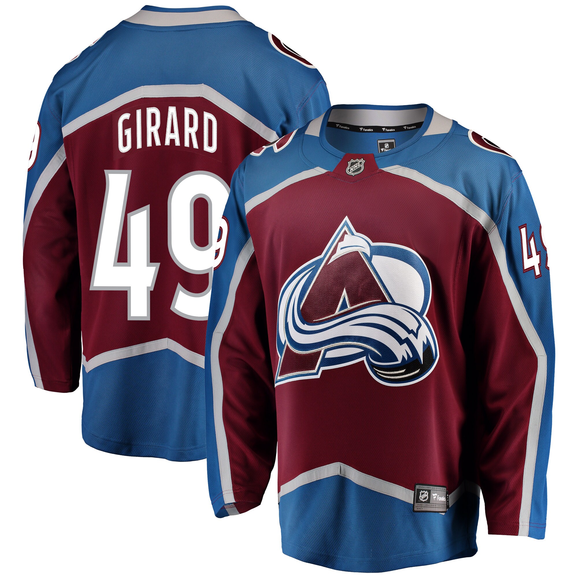 Samuel Girard Colorado Avalanche Fanatics Breakaway   Jersey – Burgundy