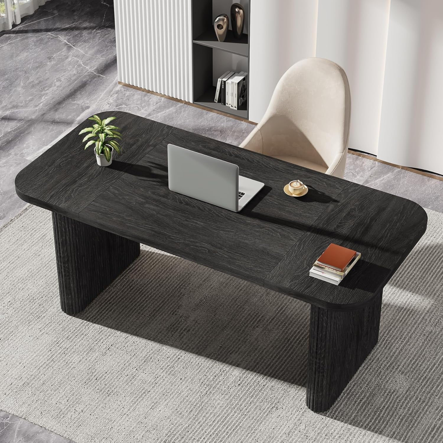 Tribesigns 63'' Computer Desk, Simple Rectangular Writing Table for Home Office Study Room Bedroom