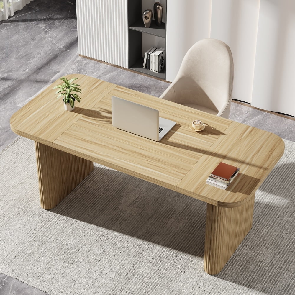 Tribesigns 63'' Computer Desk, Simple Rectangular Writing Table for Home Office Study Room Bedroom