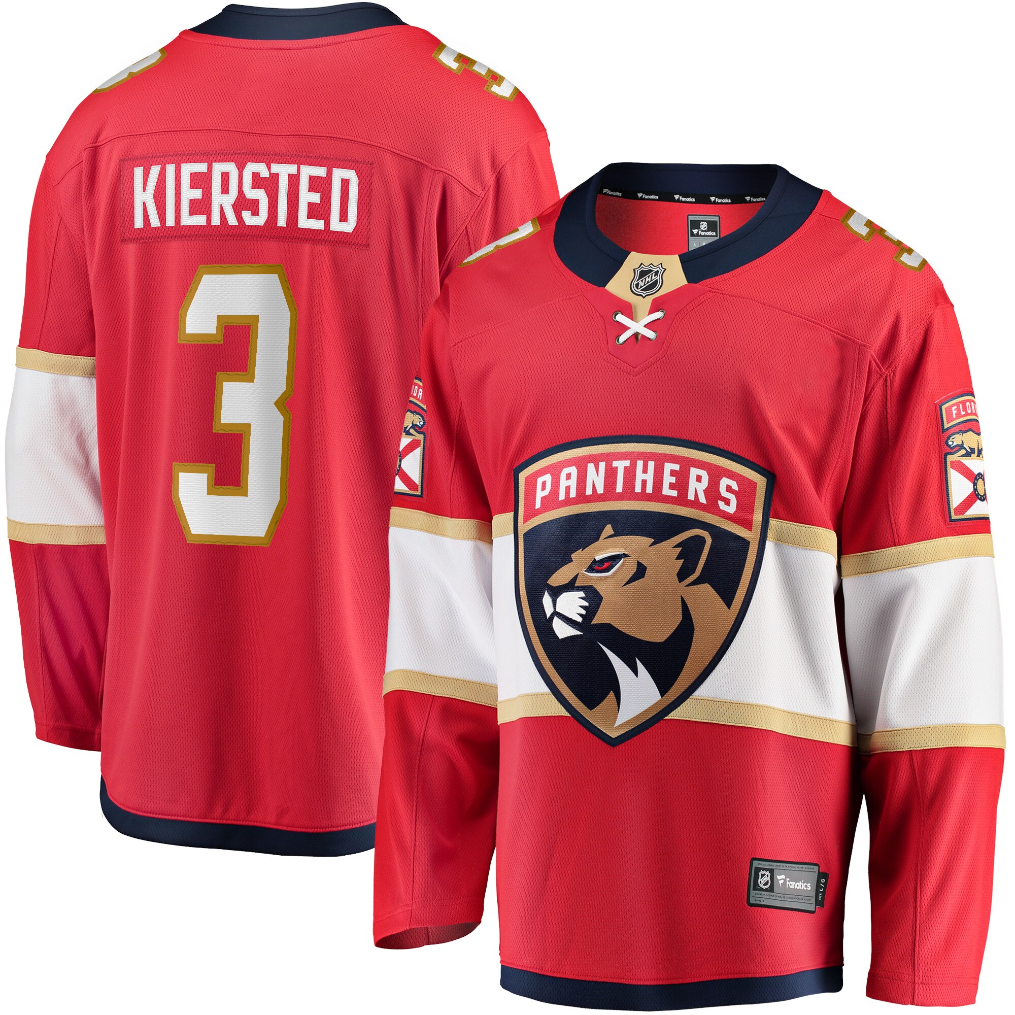 Matt Kiersted Florida Panthers Fanatics Home Team Breakaway   Jersey – Red