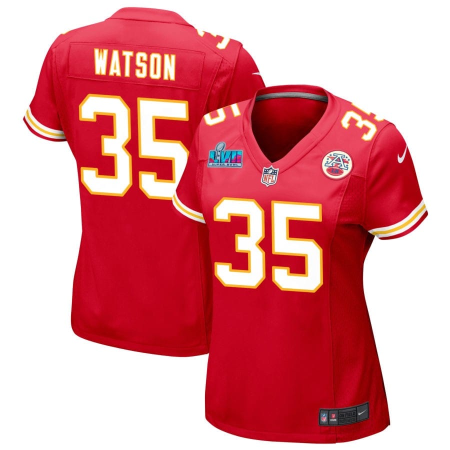 Jaylen Watson Kansas City Chiefs  Women's Super Bowl LVII Game Jersey - Red