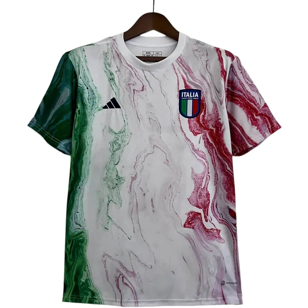 2023 Italy Training Suit White Soccer Shirt