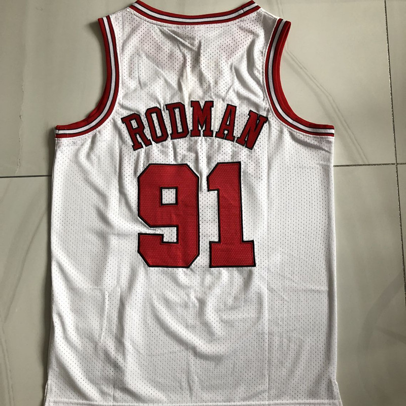Chicago Bulls Rodman 91 White MN