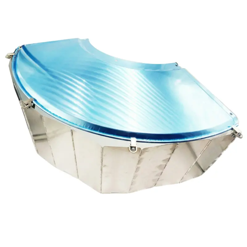 10-Panel Collapsible Aluminum Heat Reflector Shield for Patio Heaters