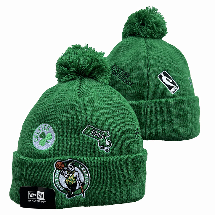Boston Celtics Cuffed Knit Hat with Pom