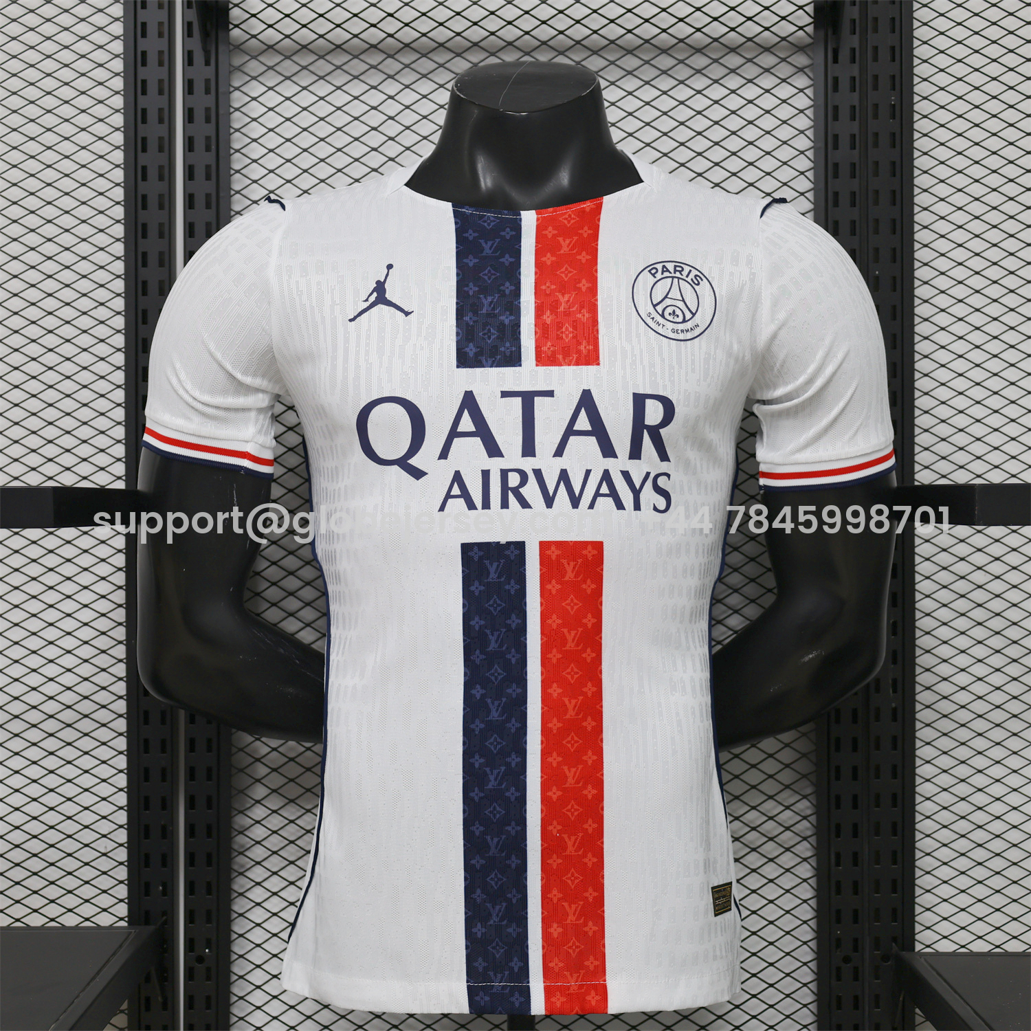 Paris Saint-Germain PSG 25-26 Red Blue Stripes White Special Jersey - Player Version
