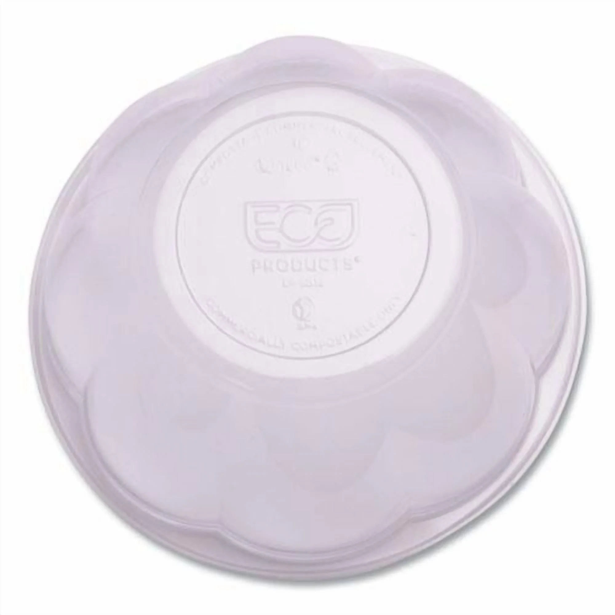Eco-Products Renewable and Compostable Salad Bowls with Lids, 24 oz, Clear, Plastic, 50/Pack, 3 Packs/Carton