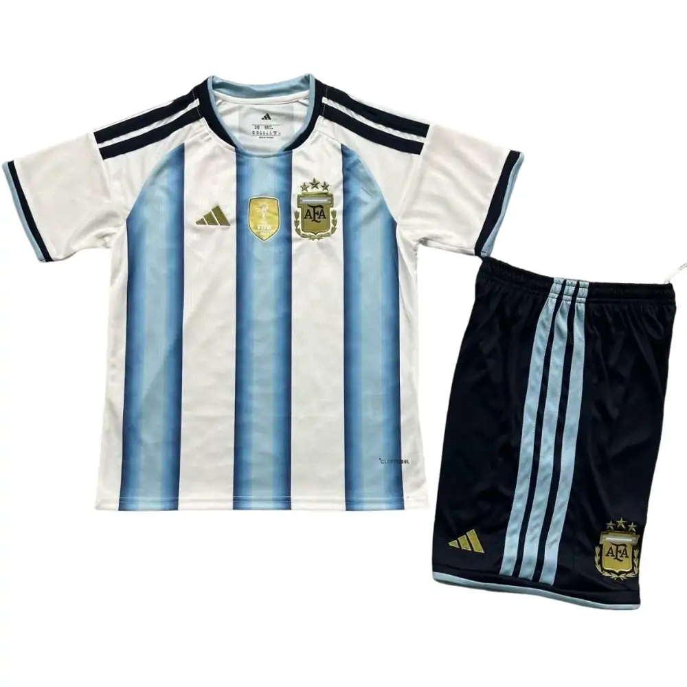 2026 World Cup Argentina Home Kit - Short Sleeve Children's suit Fans Edition