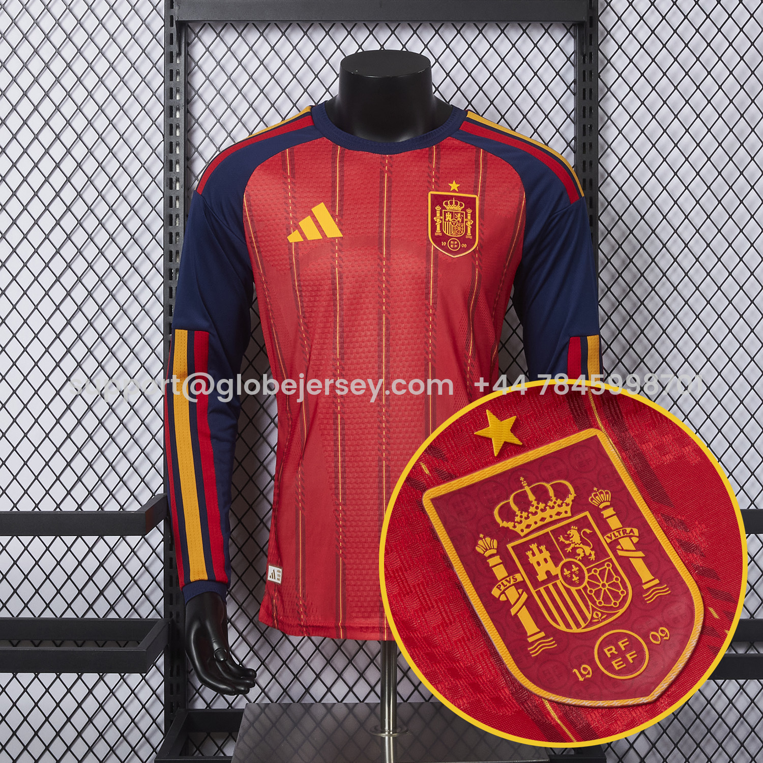 Spain 2026 Home Long Sleeves Jersey - Player Version