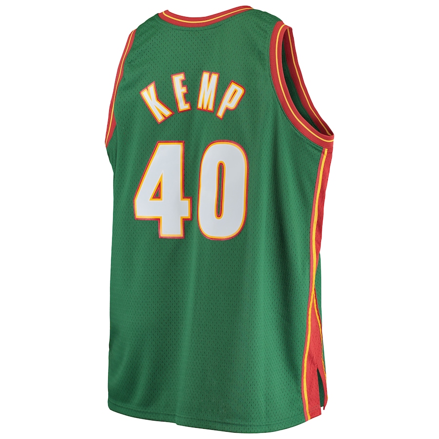 Men's Seattle SuperSonics Shawn Kemp Mitchell & Ness Green 1995/96 Big & Tall Hardwood Classics Swingman Jersey