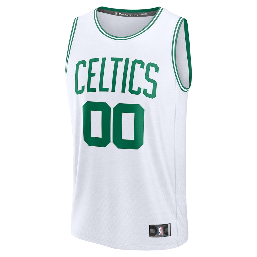 Youth Boston Celtics Fanatics White Custom Fast Break Jersey - Association Edition