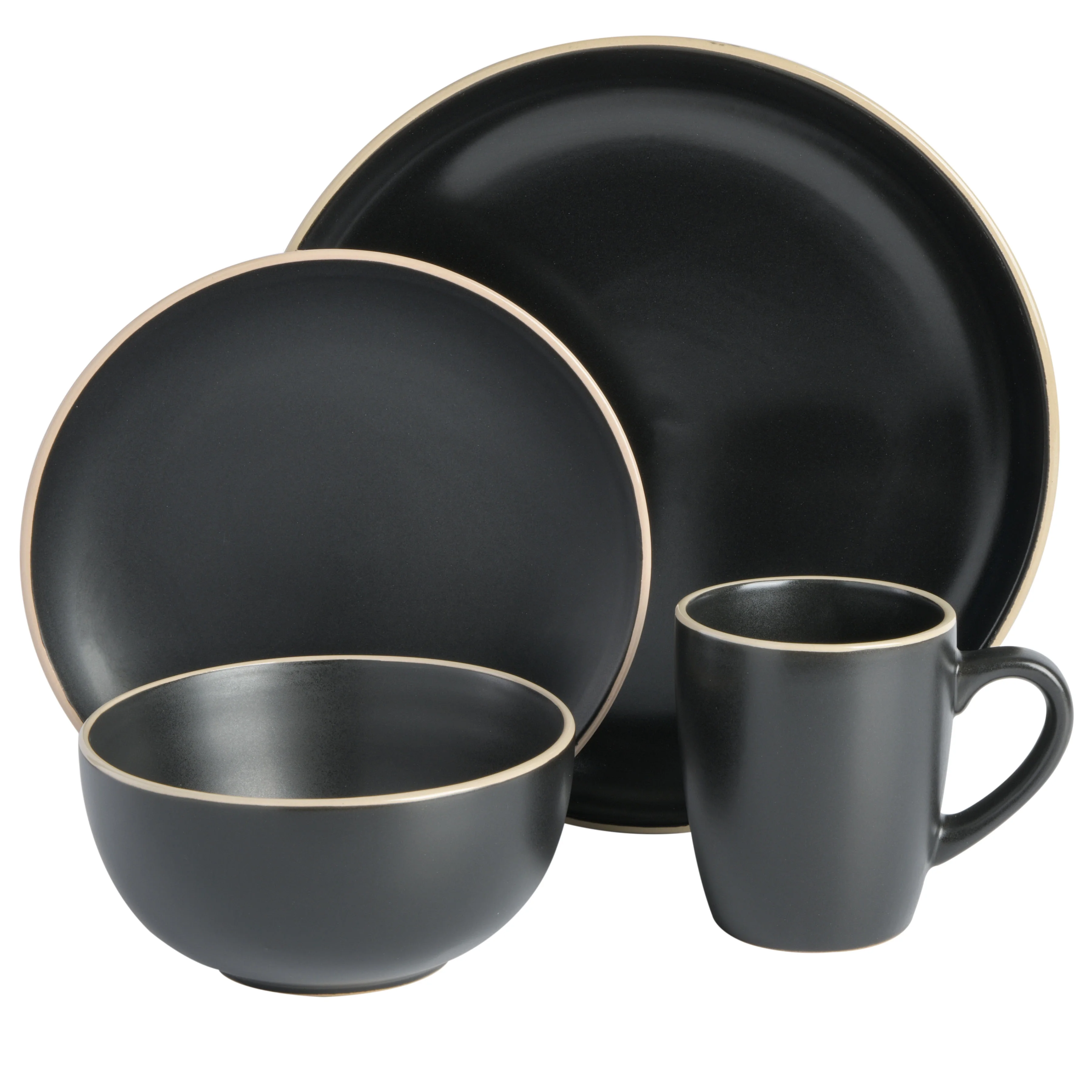 Gibson Home Rockaway 32 Piece Dinnerware Set - Gray