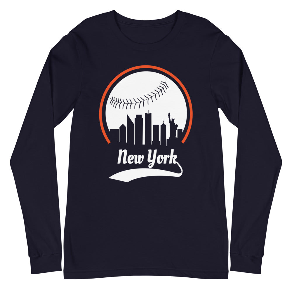 Unisex New York Mets Baseball Long Sleeve Tee Shirt