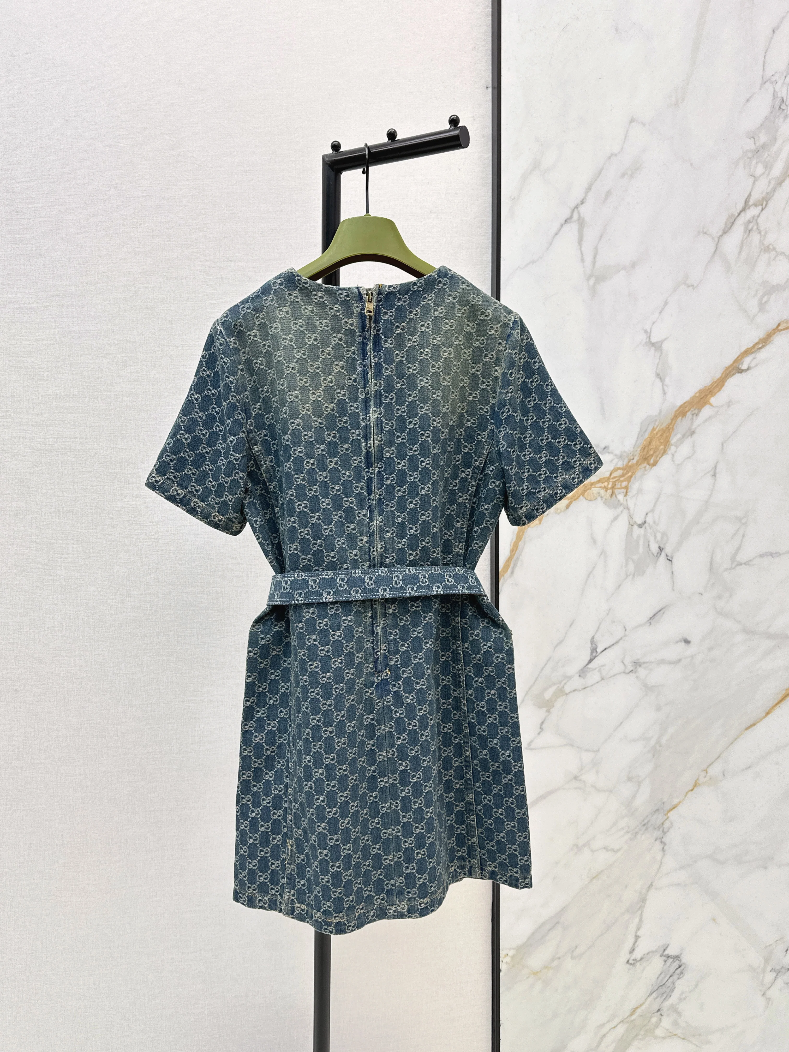 26SS New Spring/Summer Jacquard Short-Sleeve Dress