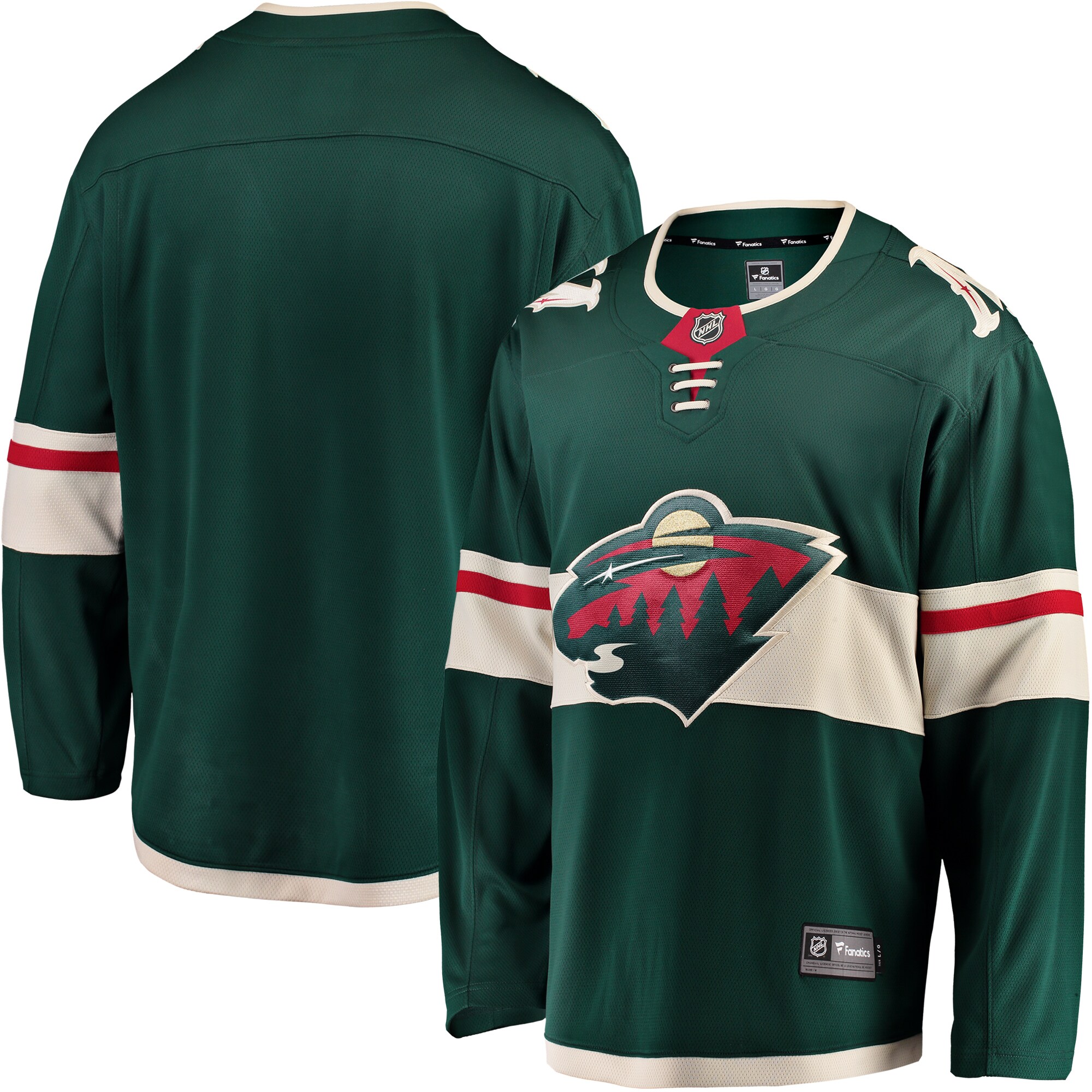 Minnesota Wild Fanatics Breakaway Home Jersey – Green
