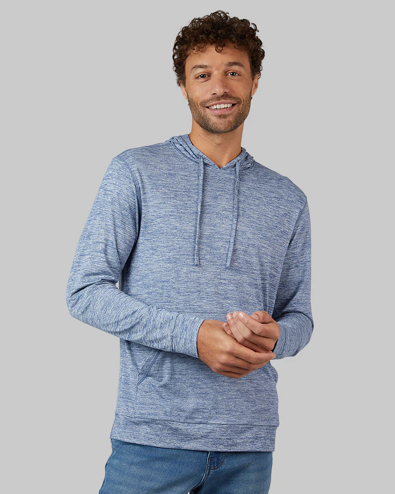 MEN'S COOL LONG SLEEVE HOODED T-SHIRT