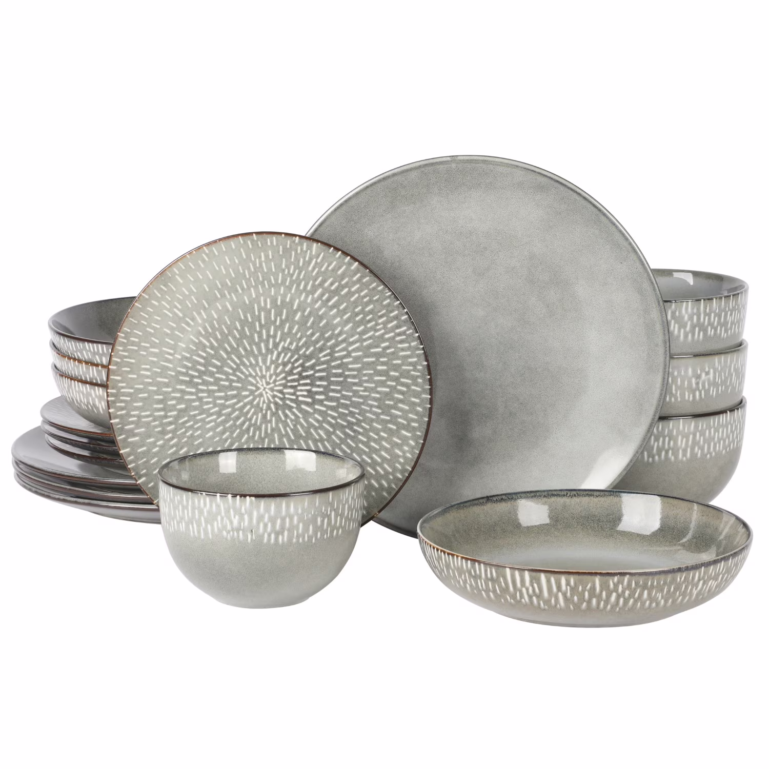 Gibson Elite Matisse 16-Piece Dinnerware Set - Taupe