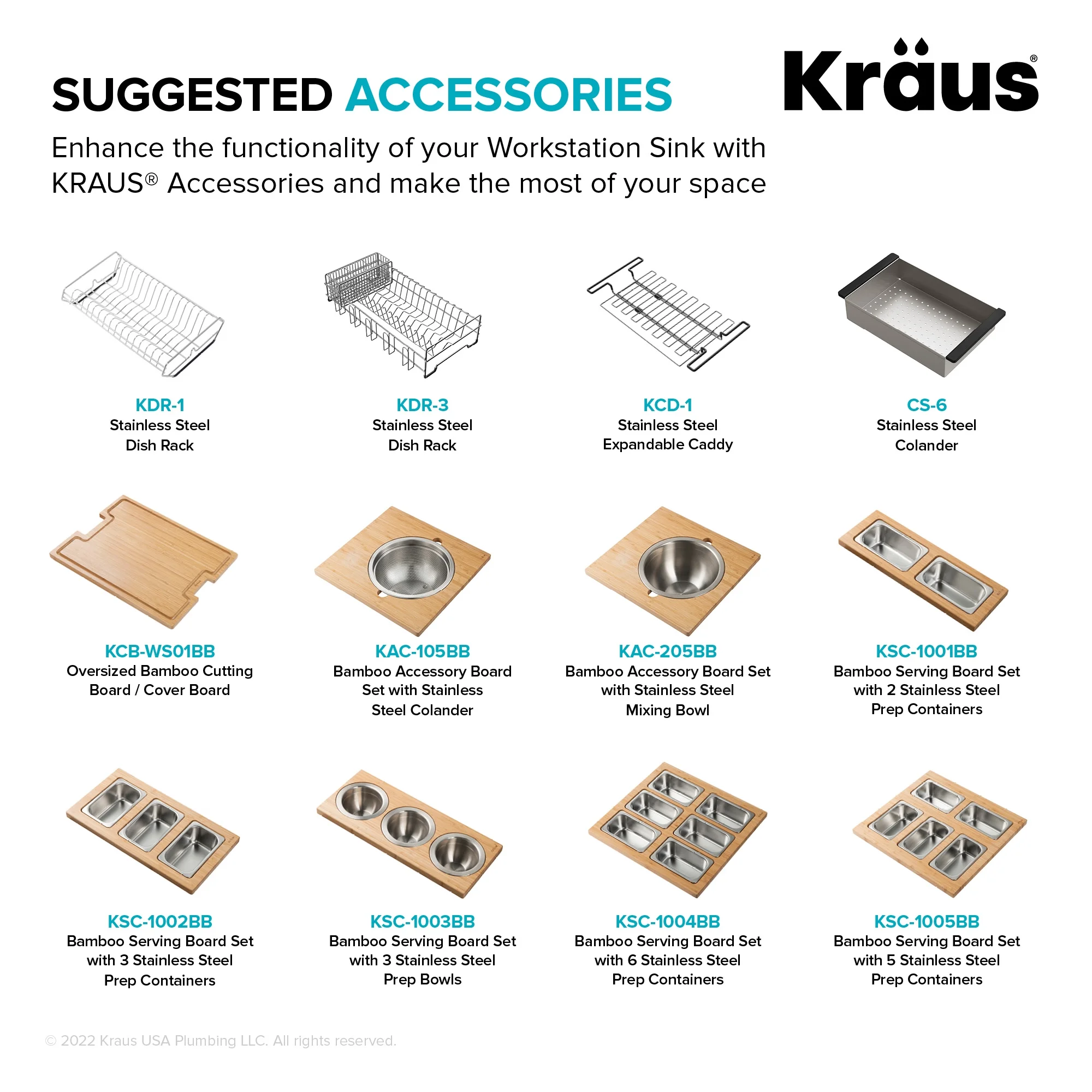 KRAUS Kore 17 Undermount Workstation 16 Gauge Black Stainless Steel Single Bowl Kitchen Bar Sink in PVD Gunmetal Finish with Accessories