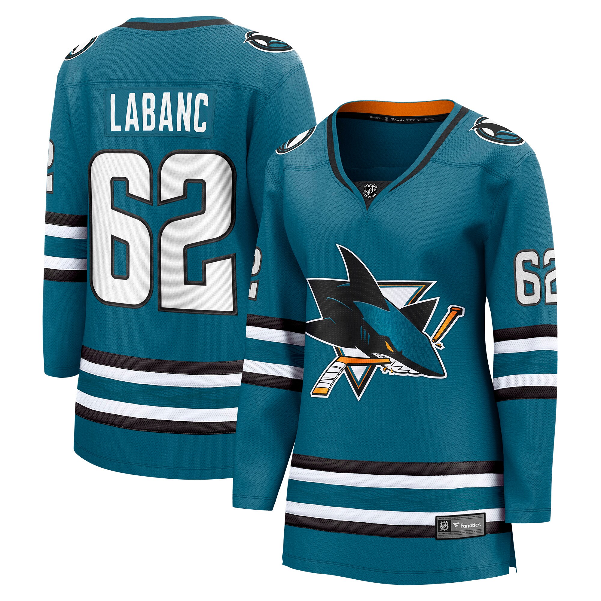 Kevin Labanc San Jose Sharks Fanatics Women’s Home Breakaway   Jersey – Teal