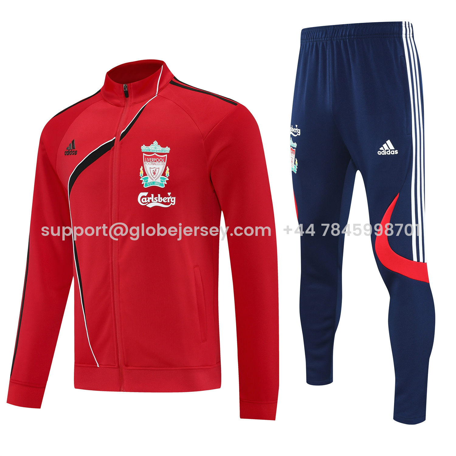Liver.pool 25-26 Jacket Training Tracksuit - Red Jackets & Deep Blue Pants