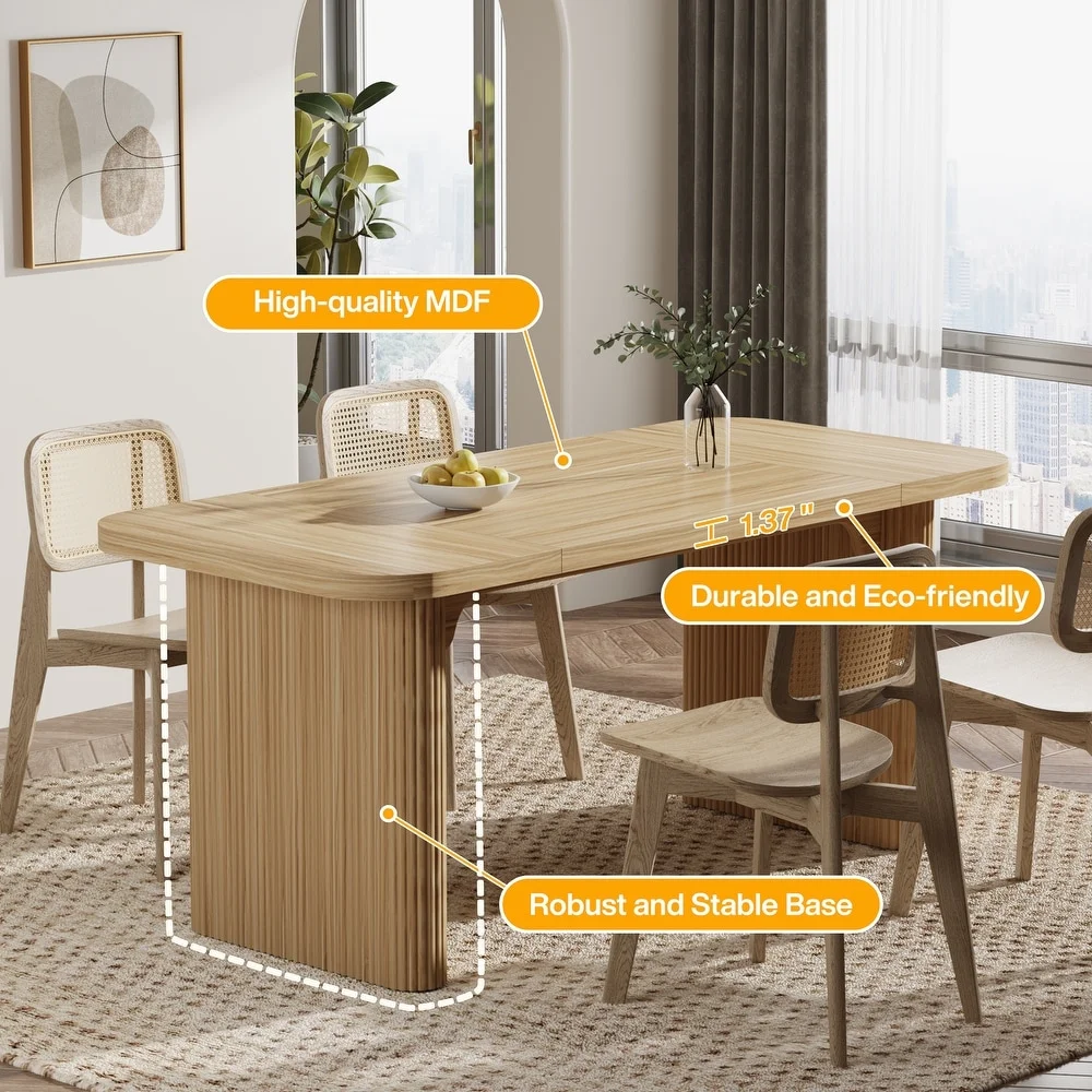 Tribesigns 63'' Computer Desk, Simple Rectangular Writing Table for Home Office Study Room Bedroom