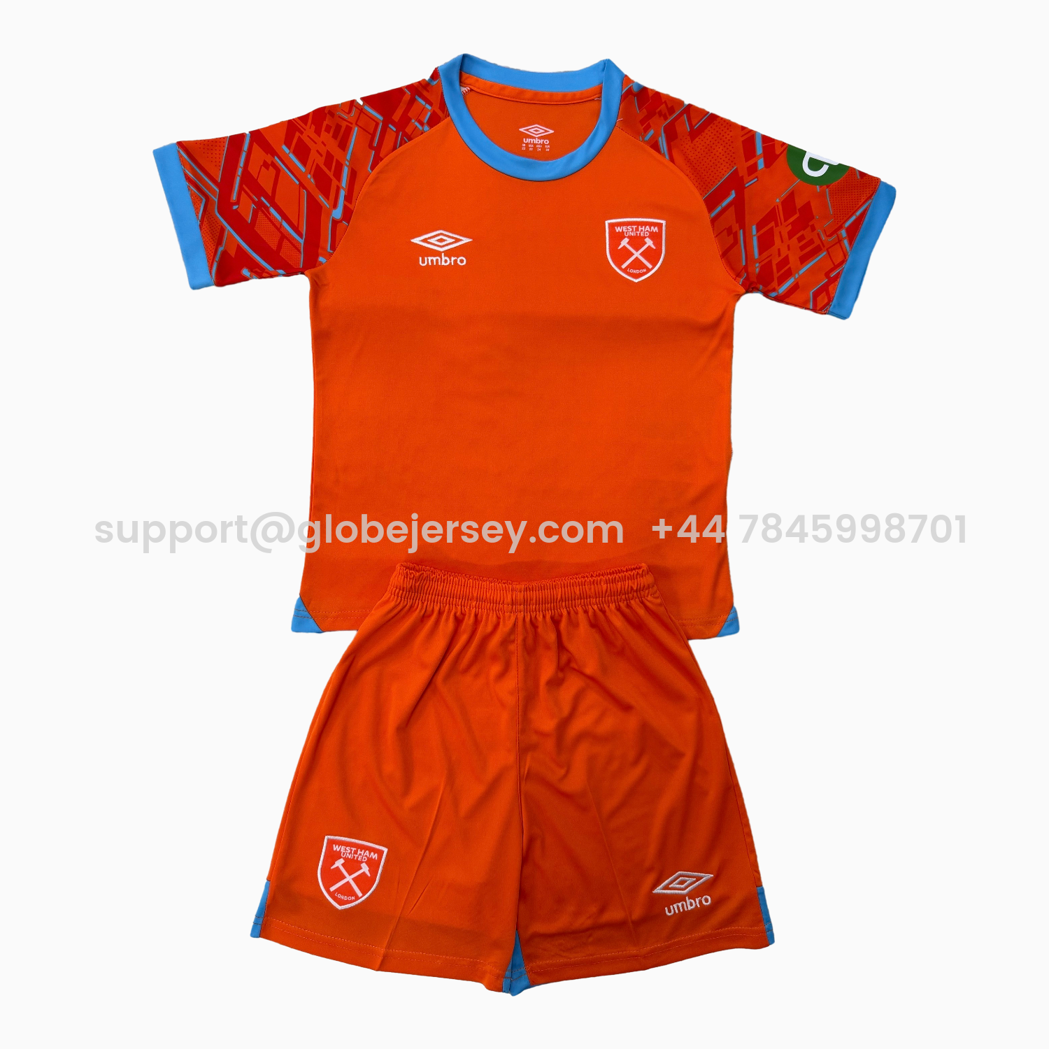 West Ham United 25-26 Orange Goalkeeper Men's Adult Jersey Set - Fans Version
