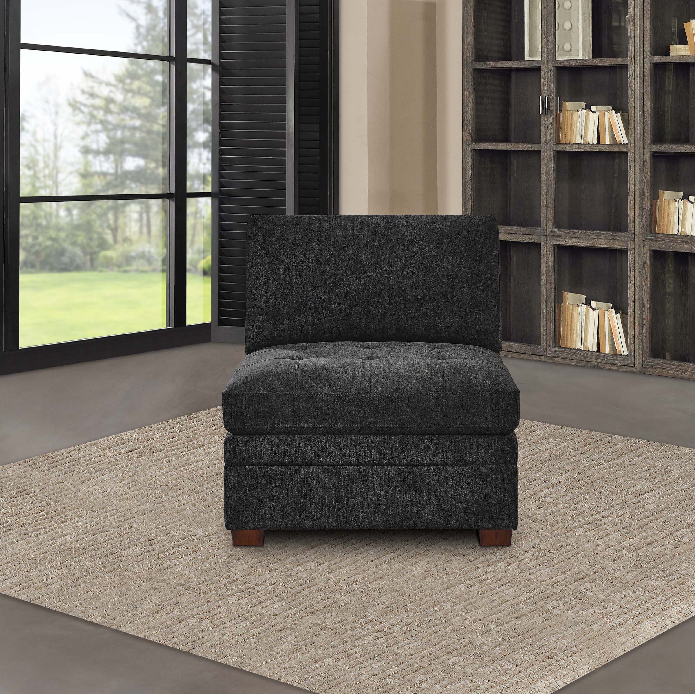 Thomasville Tisdale Armless Chair, Dark Gray