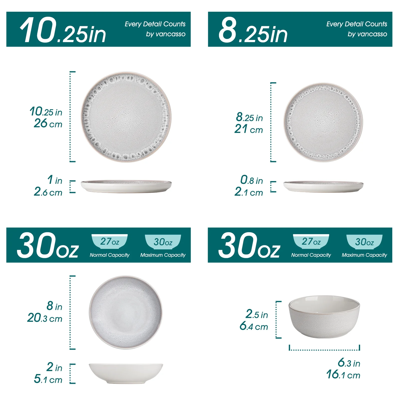 Malacasa 16 Pcs Dinnerware Sets For 4 people, Plates and Bowls Set, Stoneware Tableware Dishwasher Microwave Safe, Beige