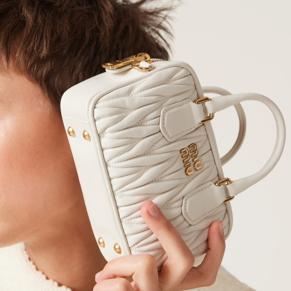 Arcadie Matelassé nappa leather micro-bag