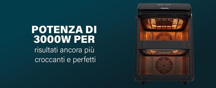 PRINCESS - Friggitrice ad aria DUAL VERTICAL-Nero