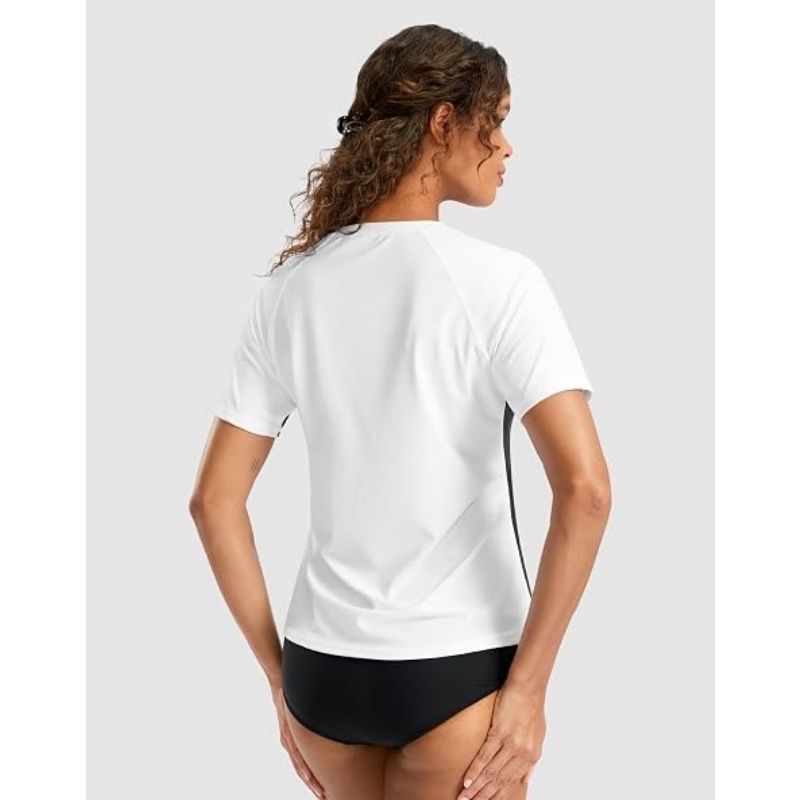Rash Guard for Women UPF 50+ Sun Protection Short Sleeve Swim Shirts