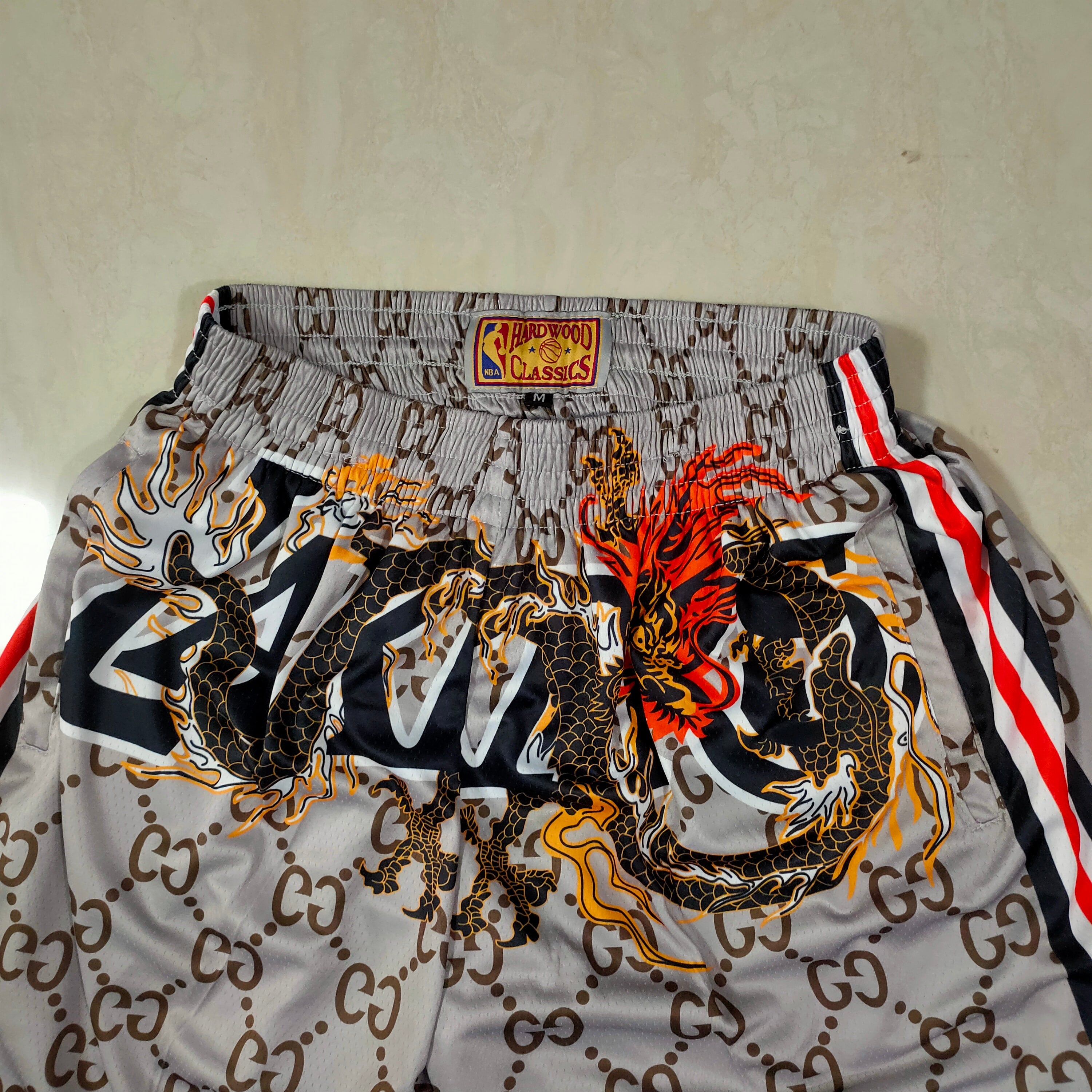 Los Angeles Lakers James mitchell&ness Chinese element Longxingtianxia pocket pants