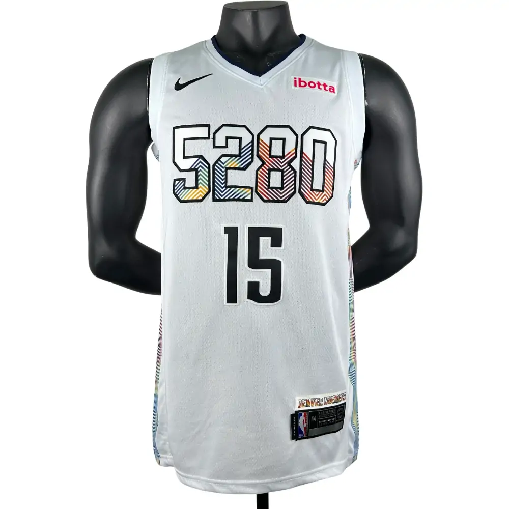 Embroidery 25th season Nuggets City Edition No. 15 Jokic