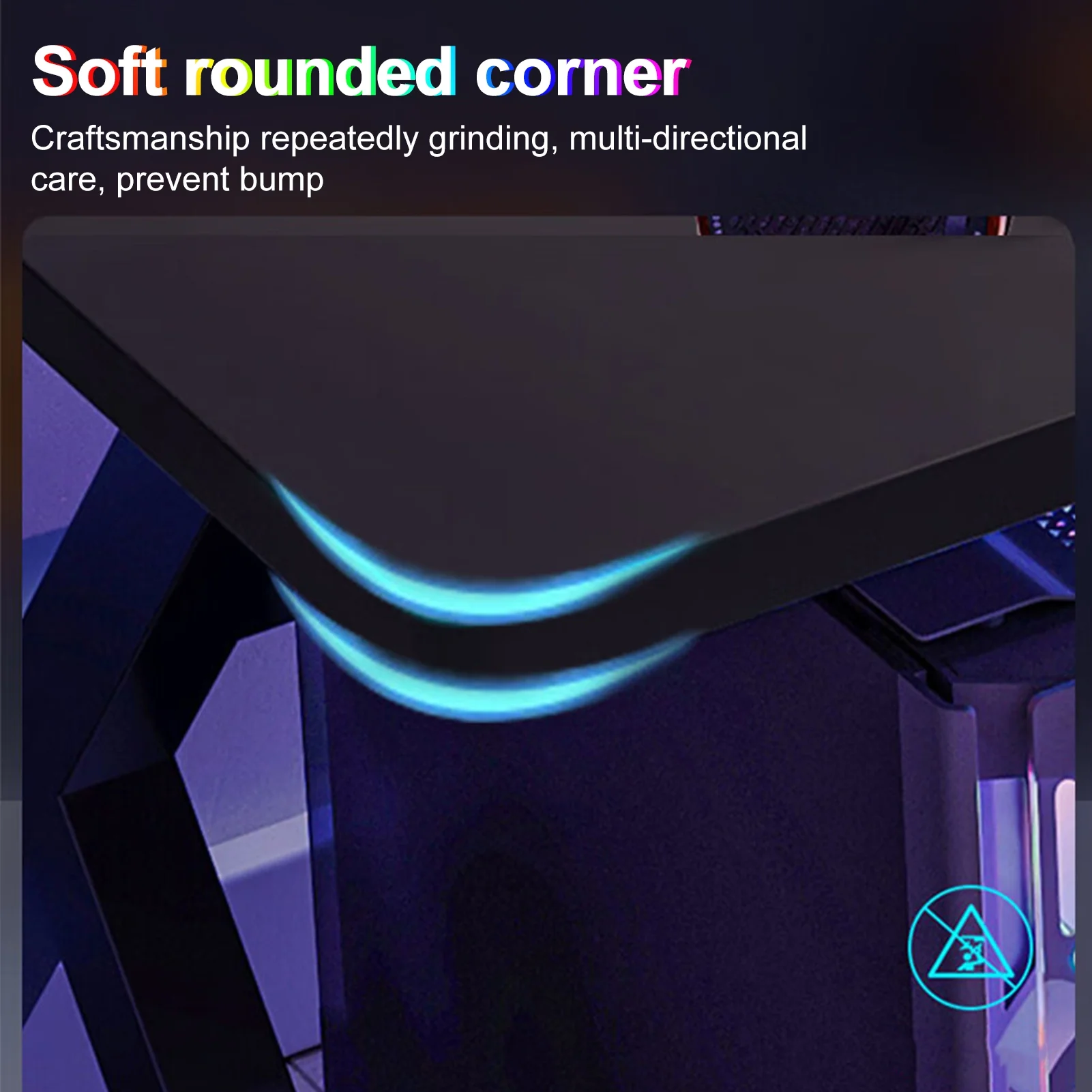 StarBay Gamer Desk Computer Desk Sturdy PC Workstation Desk for Home Office with Cable Holes, Ergonomic Design