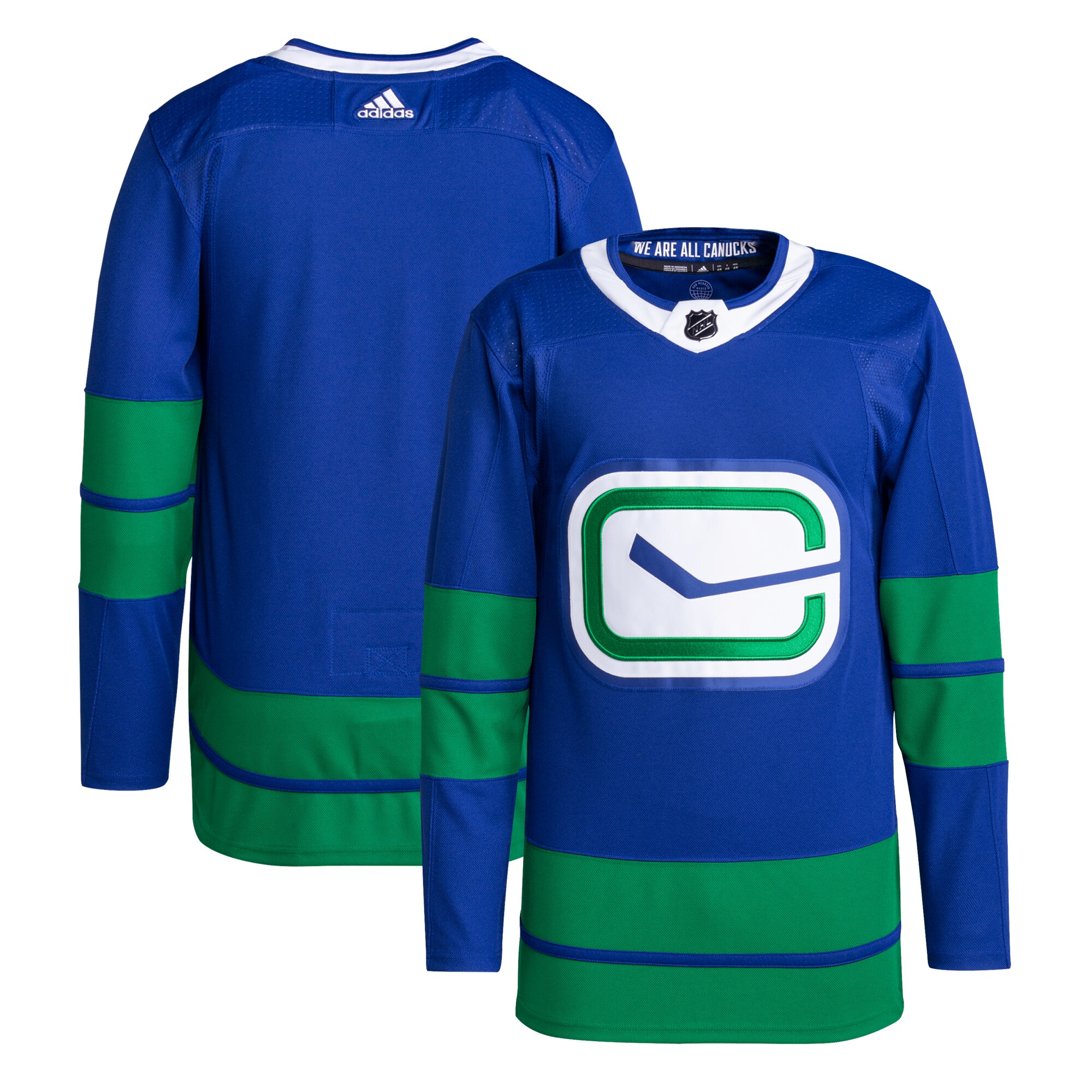 Vancouver Canucks  Men’s Alternate Primegreen  Blank Jersey – Blue
