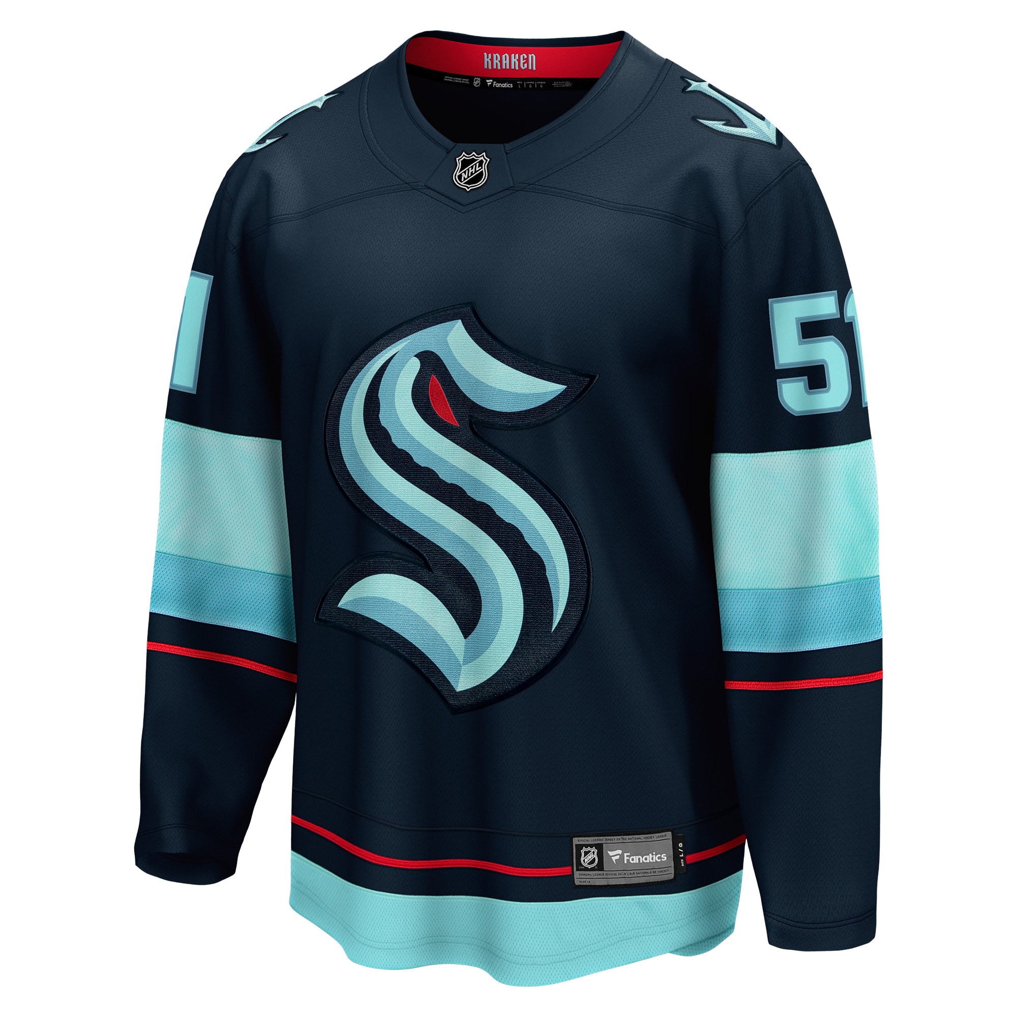 Shane Wright Seattle Kraken Fanatics Men’s Home Breakaway   Jersey – Deep Sea Blue