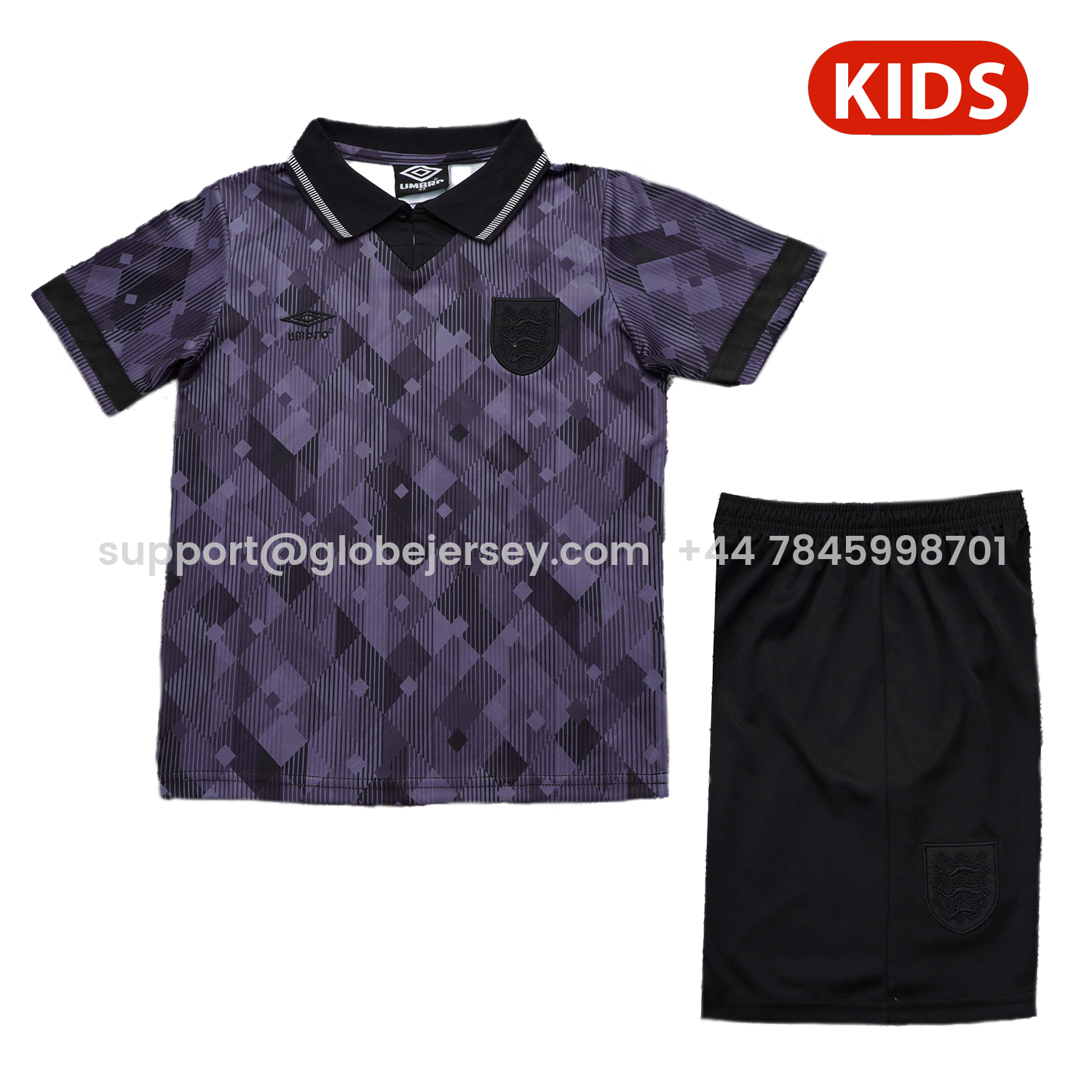 Retro England 1990 Black Special Kids Kit