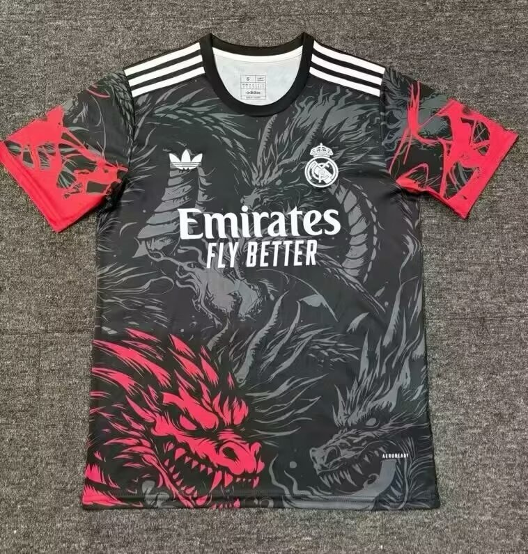 2024/2025 Real Madrid Special Red Dragon Head Dragon Football Shirt 1:1 Thai Quality