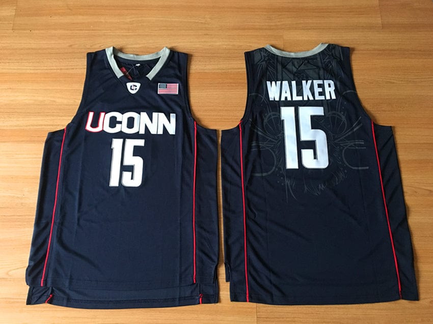 NCAA University of Connecticut No. 15 Kemba Walker dark blue jersey
