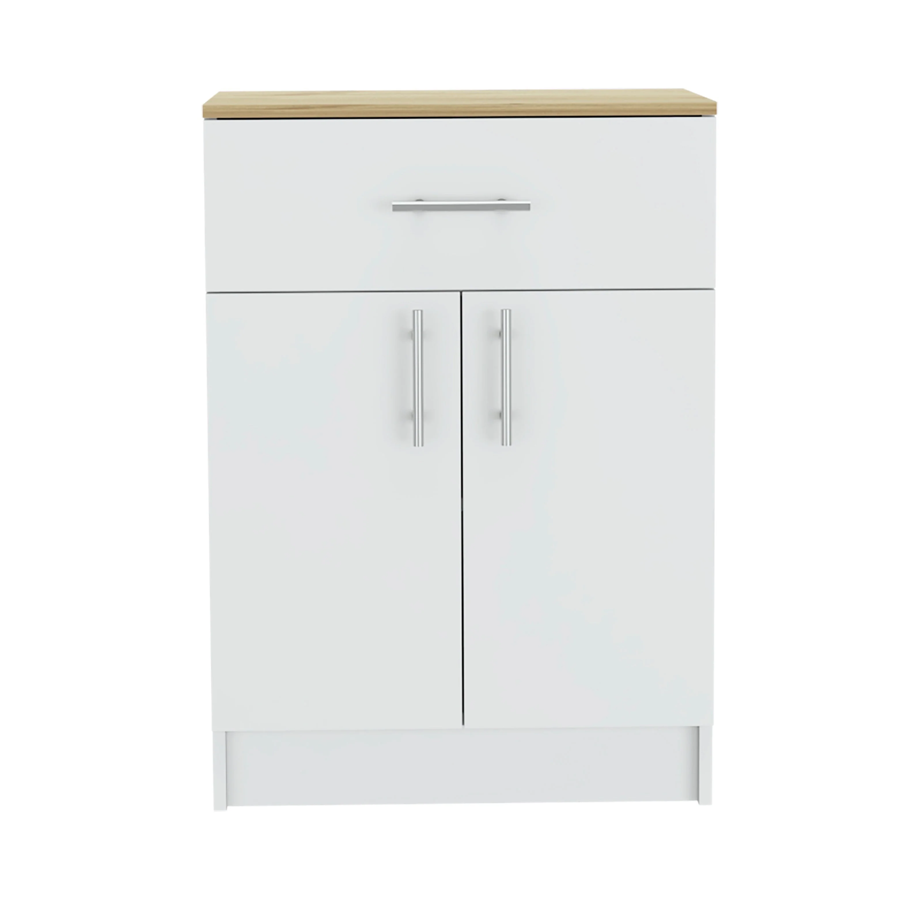 Depot Eshop CKIT97 Monroe Kitchen Set, White & Light Oak - 2 Piece