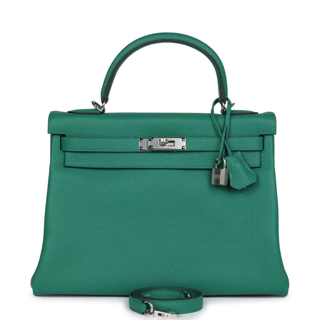 Kelly Retourne 32 Vert Vertigo Clemence Palladium Hardware
