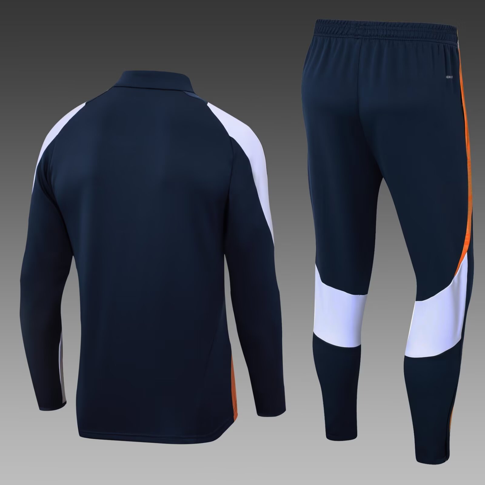 2024/2025 Real Madrid Half-Pull Training Suit Royal Blue-White Football Shirt 1:1 Thai Quality