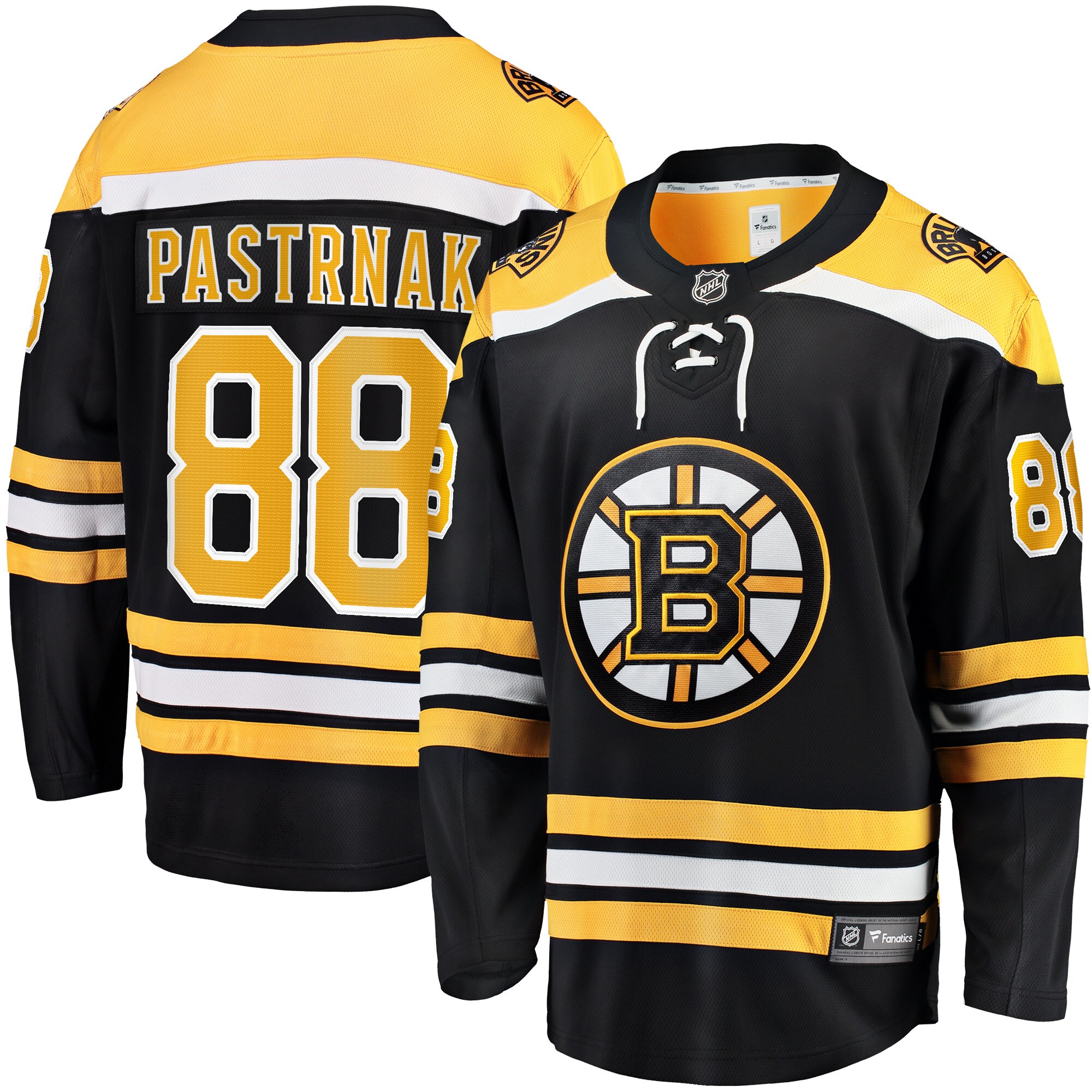 David Pastrnak Boston Bruins Fanatics Home Breakaway Jersey – Black