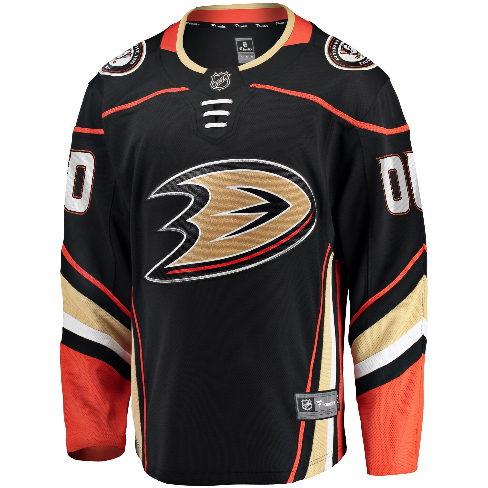 Anaheim Ducks Fanatics Home Breakaway Custom Jersey – Black