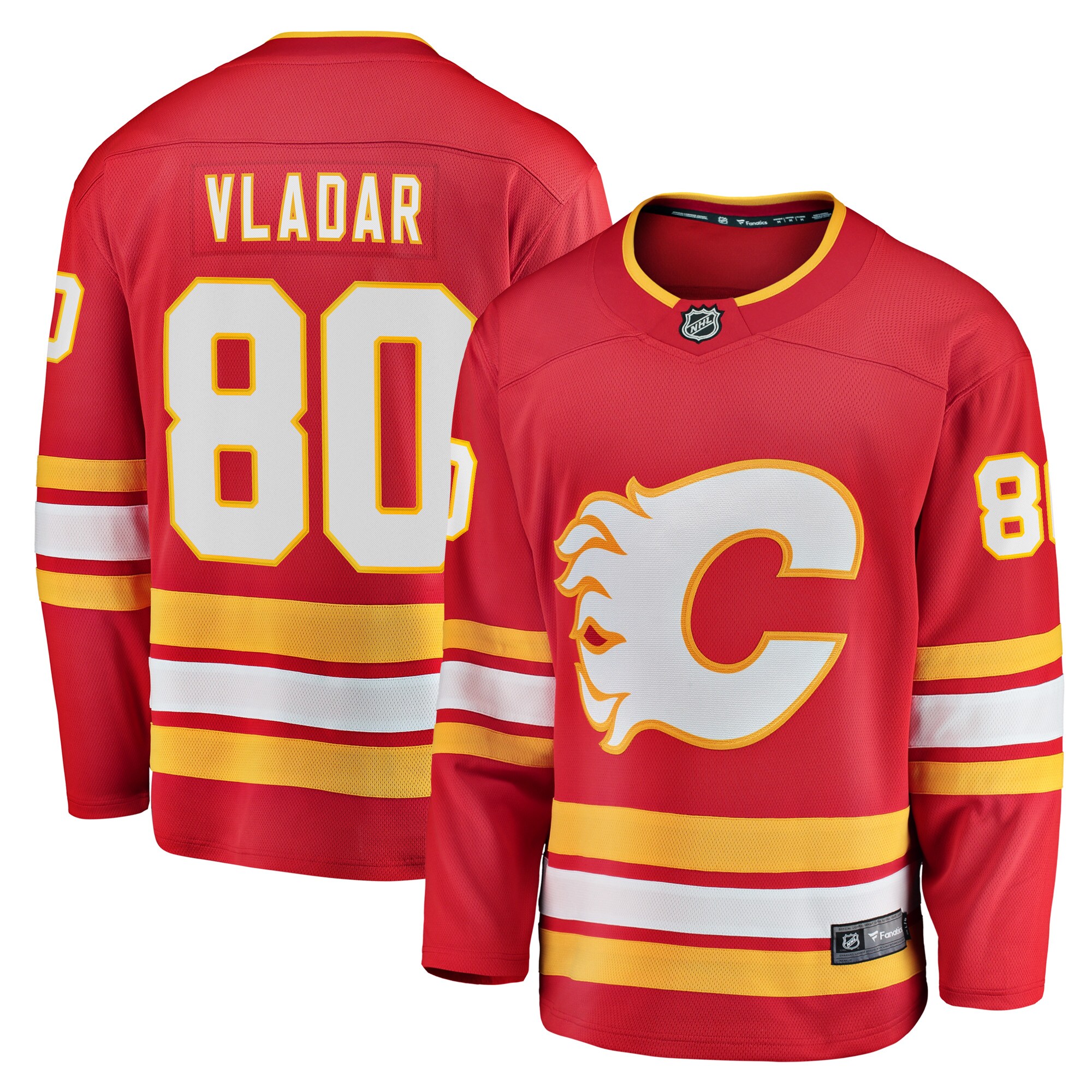 Daniel Vladar Calgary Flames Fanatics Home Breakaway  Jersey – Red