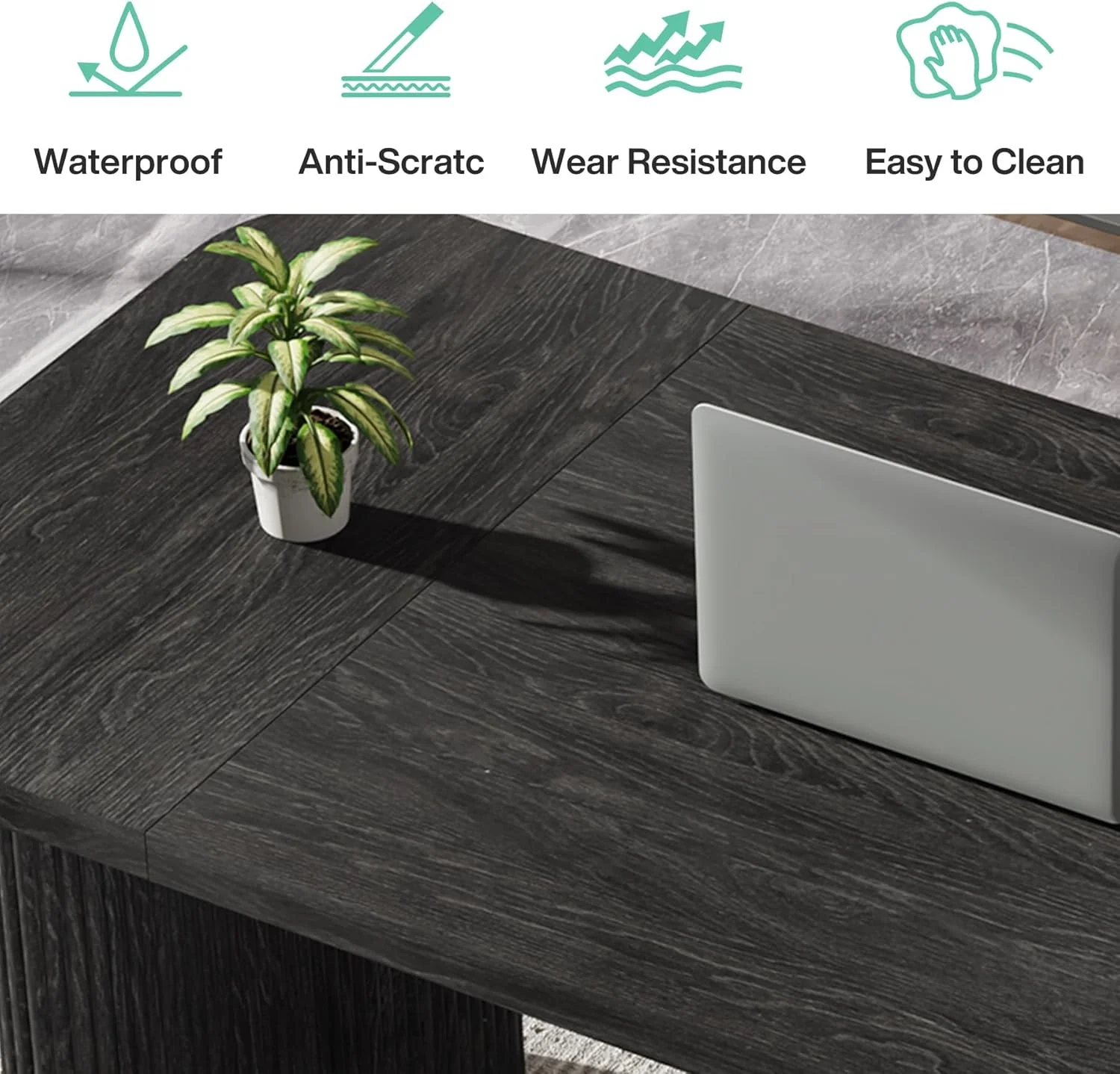Tribesigns 63'' Computer Desk, Simple Rectangular Writing Table for Home Office Study Room Bedroom